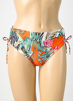 Bas de maillot de bain tissage satiné culotte orange LISE CHARMEL femme