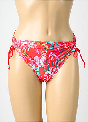 Bas de maillot de bain imprimé fleurs rouge ANTIGEL femme