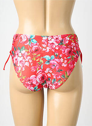 Bas de maillot de bain imprimé fleurs rouge ANTIGEL femme