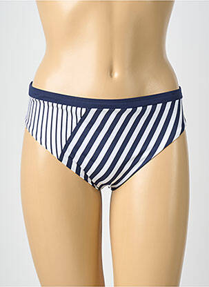 Bas de maillot de bain imprimé rayures culotte bleu LISE CHARMEL femme