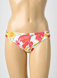Bas de maillot de bain imprimé fleurs culotte blanc LISE CHARMEL femme