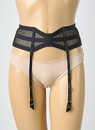 Guêpière/porte-jarretelle broderie noir AUBADE femme