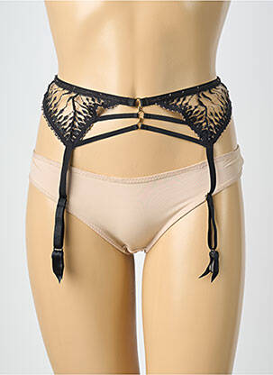 Guêpière/porte-jarretelle broderie noir AUBADE femme