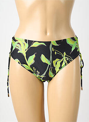 Bas de maillot de bain imprimé fleurs culotte noir LISE CHARMEL femme