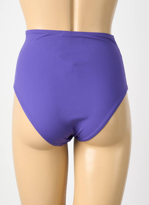 Bas de maillot de bain effet matière satinée culotte violet EMPREINTE femme
