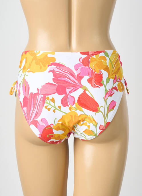 Bas de maillot de bain imprimé fleurs culotte blanc LISE CHARMEL femme
