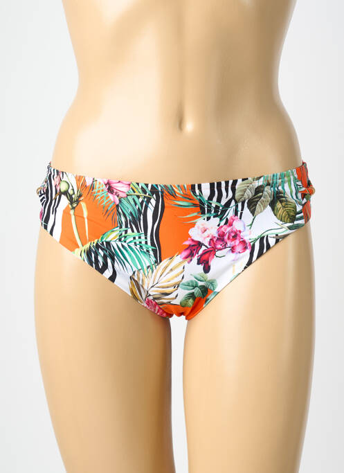 Bas de maillot de bain tissage satiné culotte orange LISE CHARMEL femme