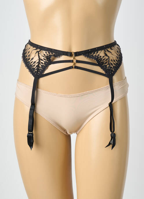 Guêpière/porte-jarretelle broderie noir AUBADE femme