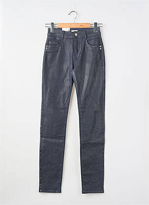 Pantalon slim tissage enduit taille normale bleu C'EST BEAU LA VIE femme