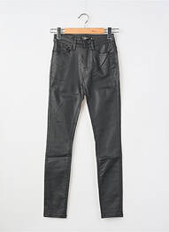 Pantalon slim tissage enduit taille normale noir DEELUXE femme