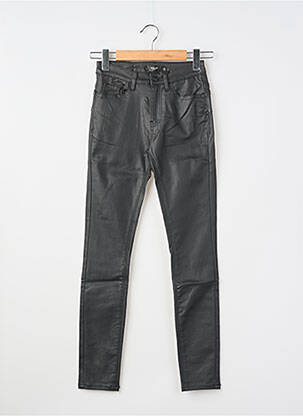 Pantalon slim tissage enduit taille normale noir DEELUXE femme