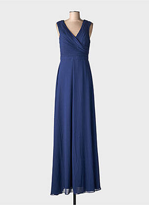 Robe longue sans manche sans manche bleu EVA & LOLA femme
