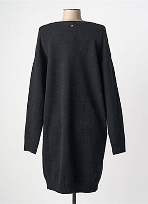 Robe pull coupe droite manches longues noir DEELUXE femme