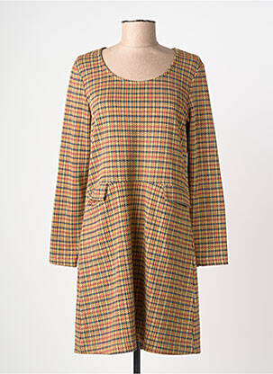 Robe mi-longue marron PRINCESSE NOMADE femme