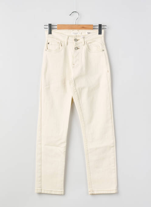Jeans coupe droite stretch taille normale beige DEELUXE femme