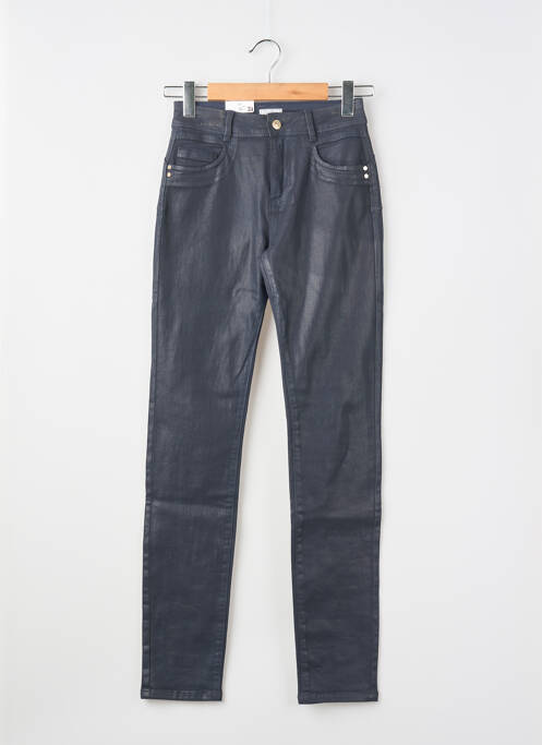 Pantalon slim tissage enduit taille normale bleu C'EST BEAU LA VIE femme