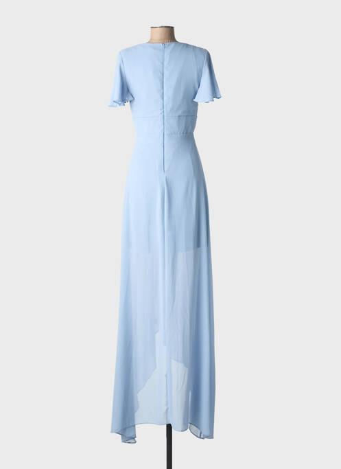 Robe longue manches courtes manches courtes bleu EVA & LOLA femme
