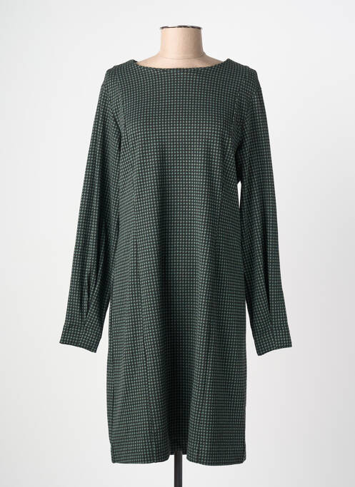 Robe mi-longue manches longues manches longues vert FRANSA femme