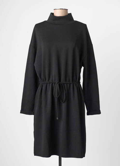 Robe mi-longue manches longues manches longues noir FRANSA femme
