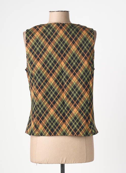 Gilet sans manche coupe cintrée vert PRINCESSE NOMADE femme