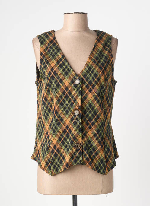 Gilet sans manche vert PRINCESSE NOMADE femme