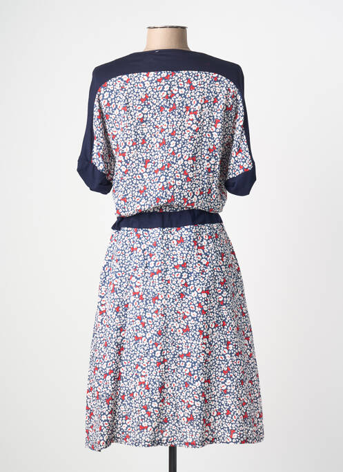 Robe mi-longue bleu LILI & CAROLINE femme