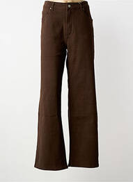 Jeans coupe large stretch taille normale marron NINA CARTER femme