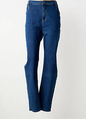 Jeans coupe droite stretch taille normale bleu S.QUISE femme