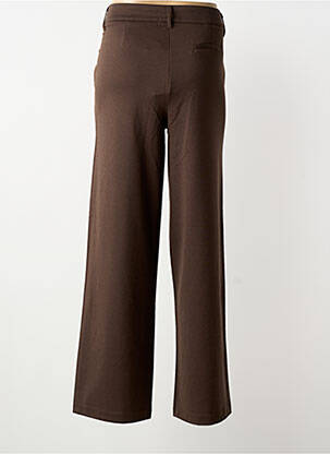 Pantalon large tissage popeline taille normale marron SOYACONCEPT femme