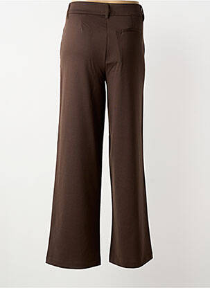 Pantalon large tissage popeline taille normale marron SOYACONCEPT femme