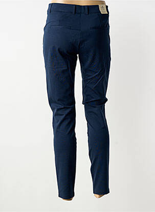 Pantalon slim tissage popeline taille normale bleu FRANSA femme
