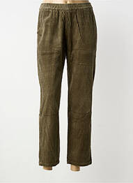 Pantalon droit taille élastique taille normale vert DEELUXE femme