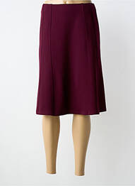 Jupe mi-longue stretch violet GEVANA femme