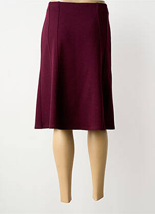 Jupe mi-longue stretch violet GEVANA femme