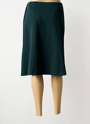 Jupe mi-longue stretch vert GEVANA femme