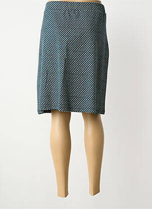 Jupe mi-longue stretch bleu PRINCESSE NOMADE femme