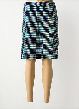 Jupe mi-longue coupe droite bleu PRINCESSE NOMADE femme