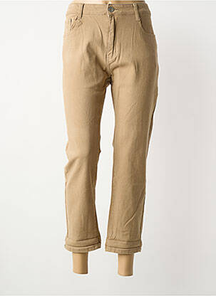 Pantalon 7/8 stretch taille normale beige G-SMACK femme