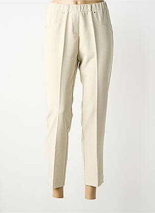 Pantalon 7/8 stretch taille normale beige TELMAIL femme