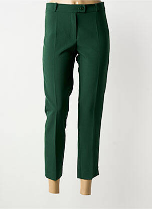Pantalon 7/8 stretch taille normale vert fonce HIPPOCAMPE femme