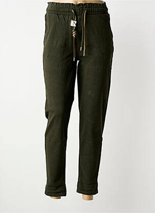 Pantalon 7/8 stretch taille normale vert NINA CARTER femme