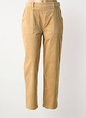 Pantalon droit stretch taille normale beige DEELUXE femme