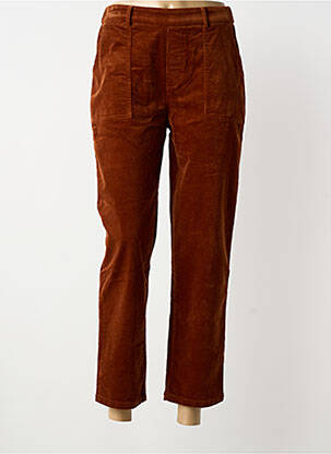 Pantalon droit stretch taille normale marron DEELUXE femme