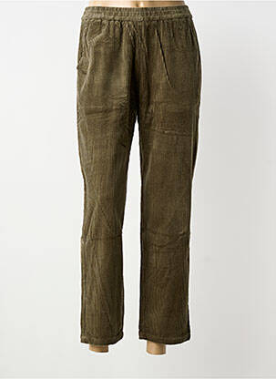 Pantalon droit taille élastique taille normale vert DEELUXE femme