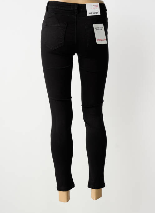 Pantalon 7/8 stretch taille normale noir NINA CARTER femme