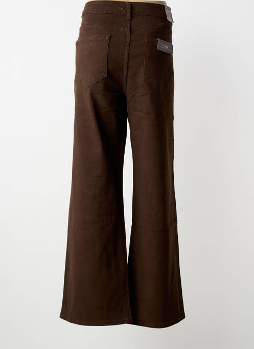 Jeans coupe large stretch taille normale marron NINA CARTER femme