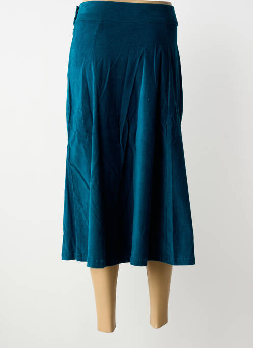 Jupe mi-longue fermeture zip latéral bleu PRINCESSE NOMADE femme