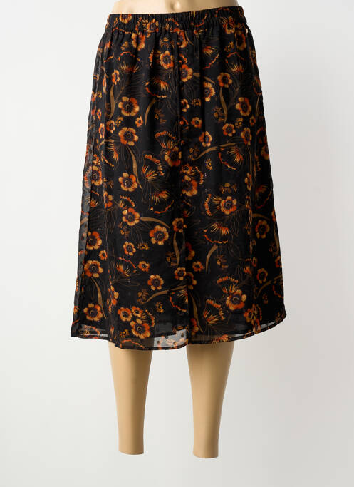 Jupe mi-longue taille normale noir DEELUXE femme