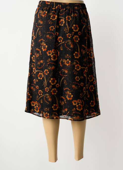 Jupe mi-longue taille normale noir DEELUXE femme