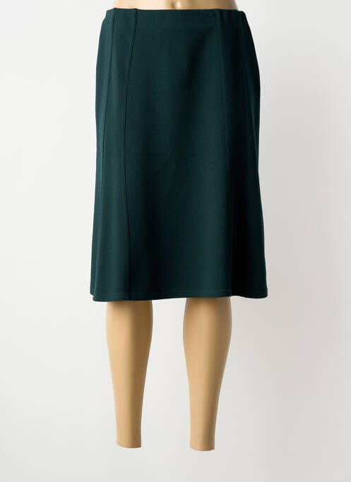 Jupe mi-longue coupe droite vert GEVANA femme